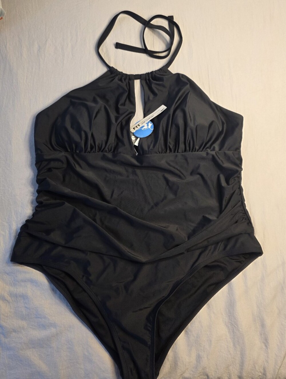 Cupshe Black Halter One-Piece Swimsuit